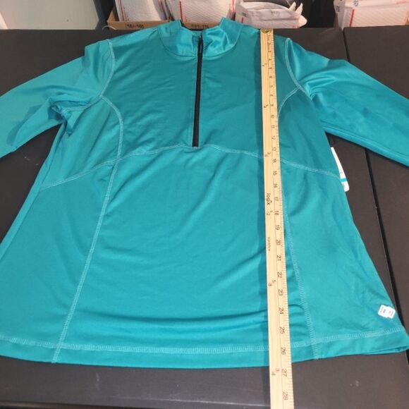 New Zelos Teal Long Sleeve Active Top 0X - Picture 7 of 11